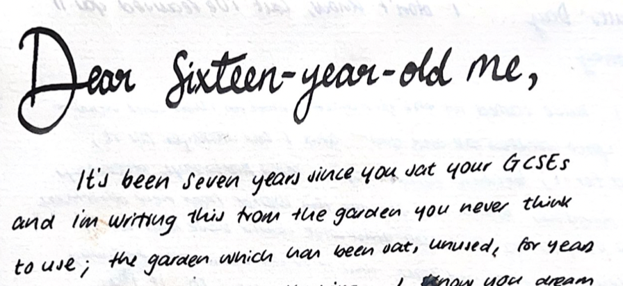 A Letter to my Sixteen Year Old Self